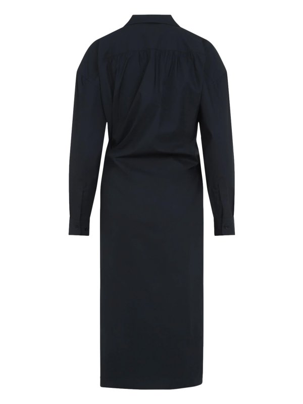 LEMAIRE: knee length dresses online - Draped Midi Dress
