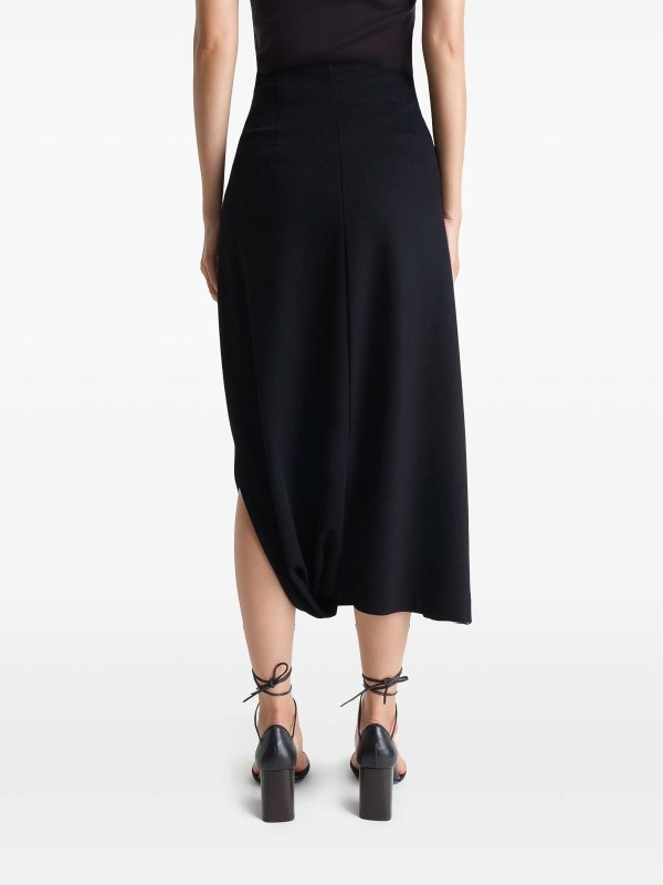 膝丈/ミディスカート - 黒 shop online: LEMAIRE