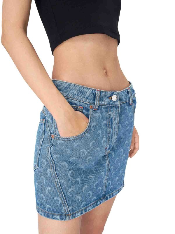 Minirock - Hellblau shop online: MARINE SERRE