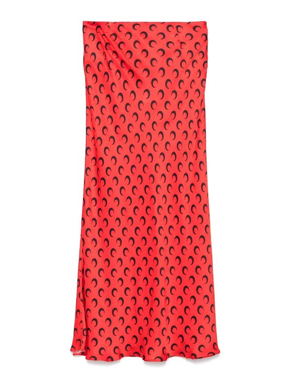 MARINE SERRE: Knielange und Midi Röcke - Midirock - Rot