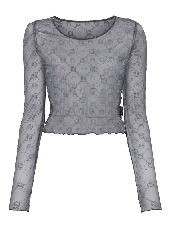 MARINE SERRE: Tops und Tank Tops - Top - Grau