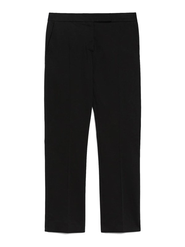 Max Mara: casual trousers - Okra Cotton Satin Trousers