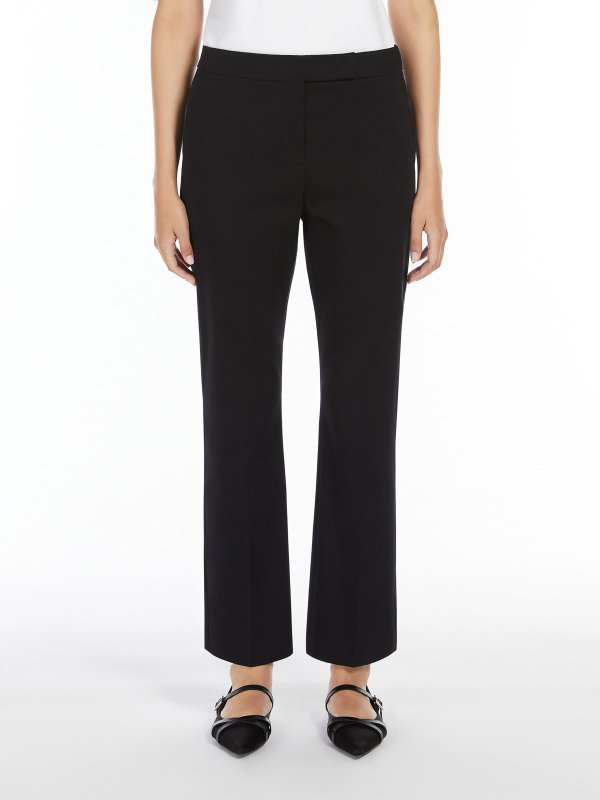 The Best Shops Max Mara: casual trousers - Okra Cotton Satin Trousers