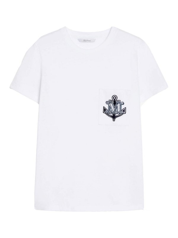 Max Mara: T-shirts - T-Shirt - Blau