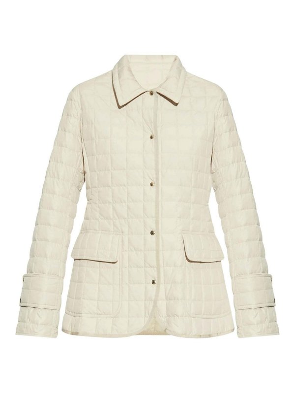 MONCLER: ダウン・ハイテクジャケット - ダウンジャケット - ベージュ