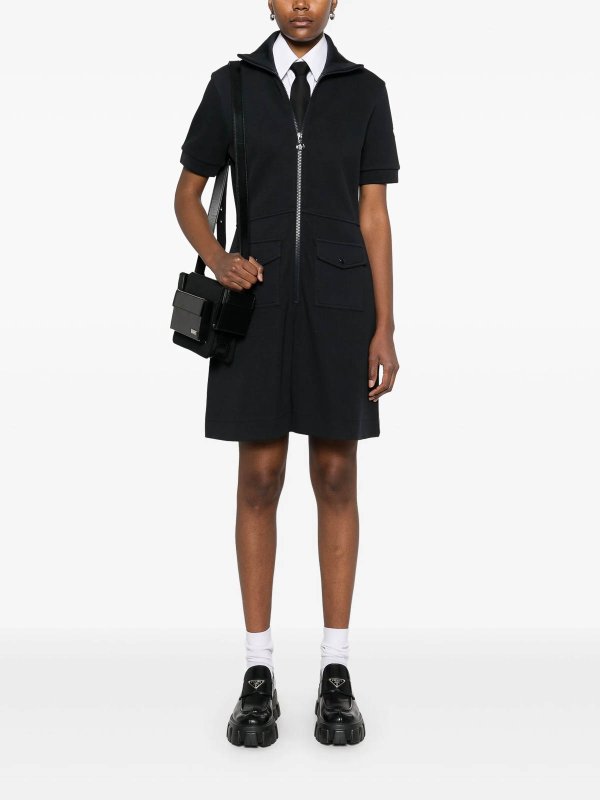 MONCLER: short dresses online - Piquet Polo Mini Dress