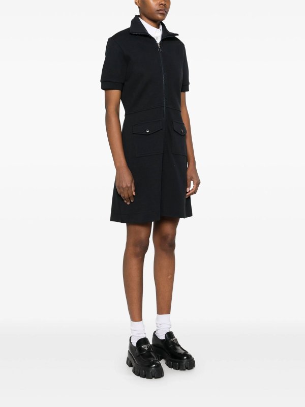 The Best Shops MONCLER: short dresses - Piquet Polo Mini Dress