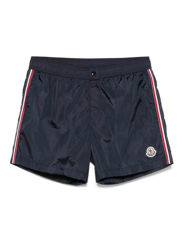 MONCLER: 水着 - スイムショーツ/スイムトランクス - ダークブルー