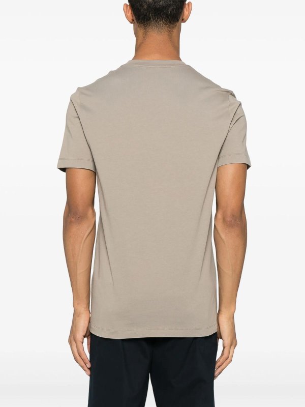 The Best Shops MONCLER: t-shirts - Flocked-Logo Cotton T-Shirt