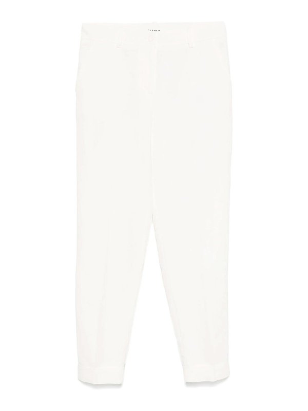 P.A.R.O.S.H.: Casual Hosen - Casual Hose - Weiß