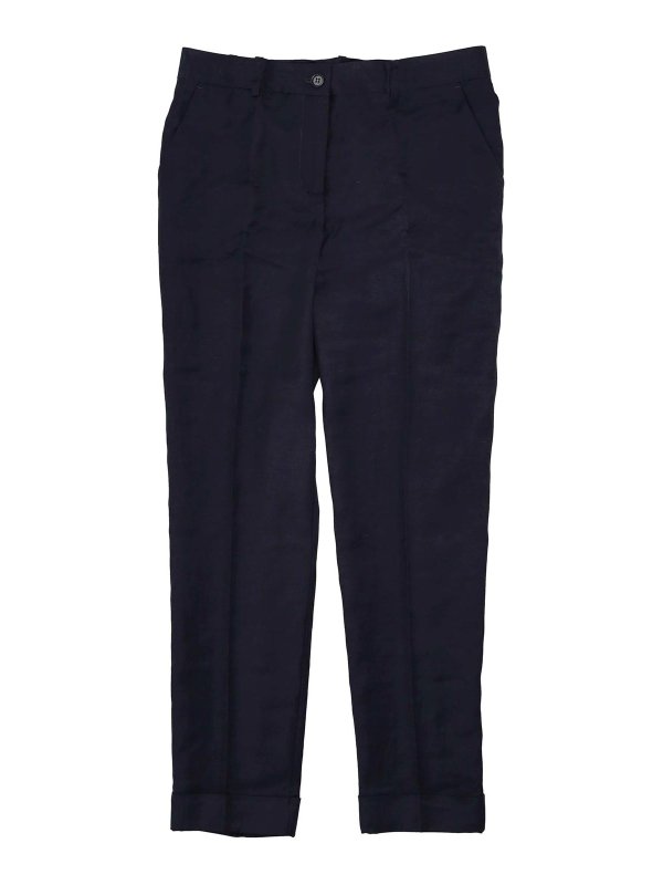 P.A.R.O.S.H.: Pantalons casual - Pantalons Décontractés - Bleu