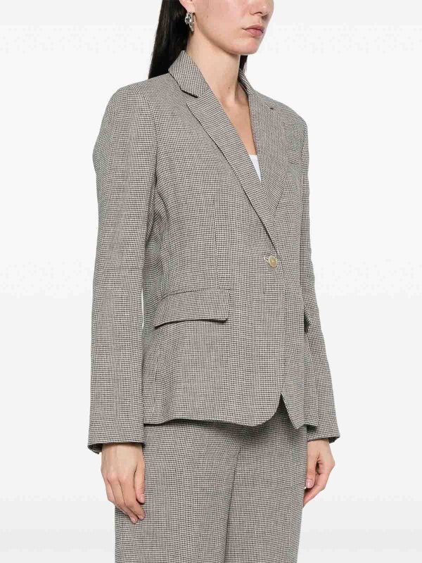 The Best Shops P.A.R.O.S.H.: blazers - Bambu Houndstooth-Pattern Blazer