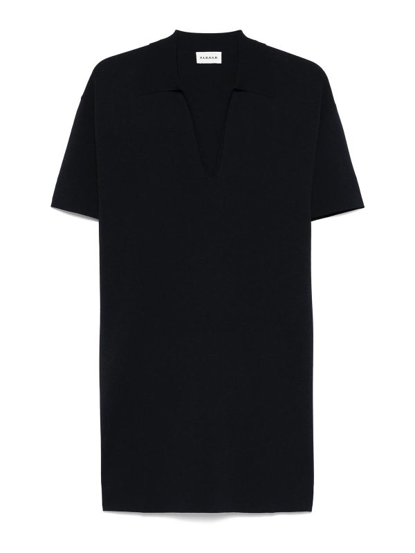 P.A.R.O.S.H.: Knielange Kleider - Knielanges Kleid - Blau