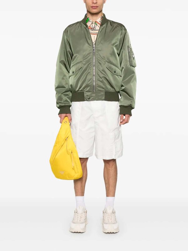 PRADA: bombers online - Triangle-Logo Bomber Jacket