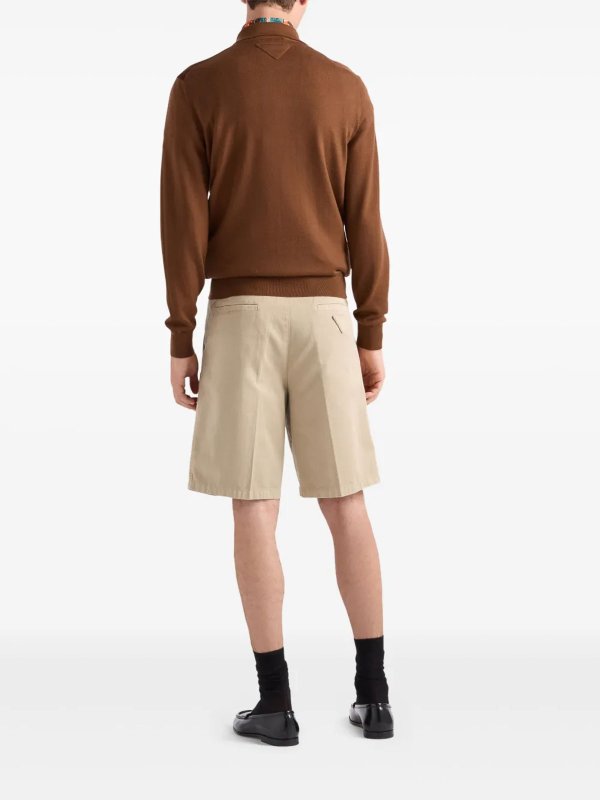 The Best Shops PRADA: Trousers Shorts - Cotton Bermuda Shorts