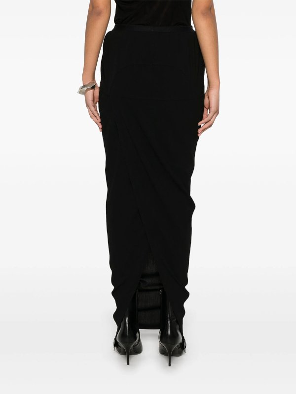 Langer Rock - Schwarz shop online: RICK OWENS