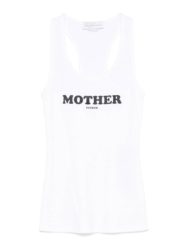 STELLA McCARTNEY: Top e canotte - Top canottiera per impronte di testo
