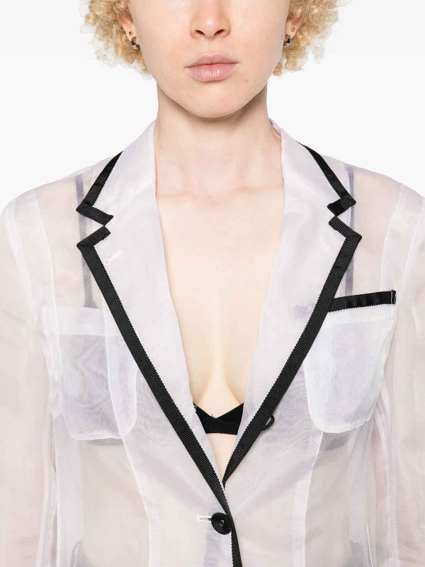 THOM BROWNE buy online Semi-Sheer Organza Blazer