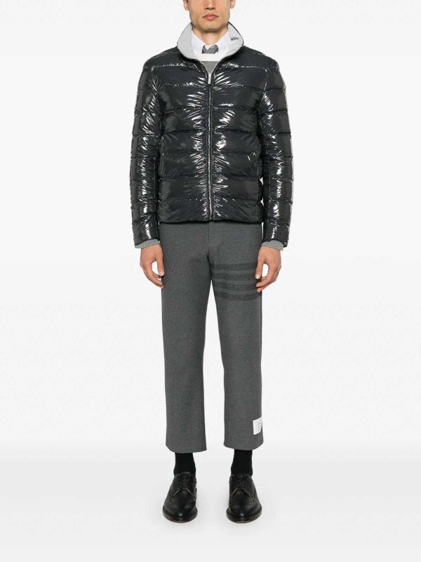 THOM BROWNE: Vestes-rembourrees online - Blouson Rembourré - Gris