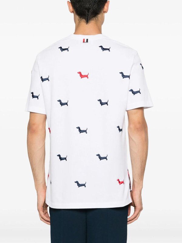 Dog-Embroidery T-Shirt shop online: THOM BROWNE
