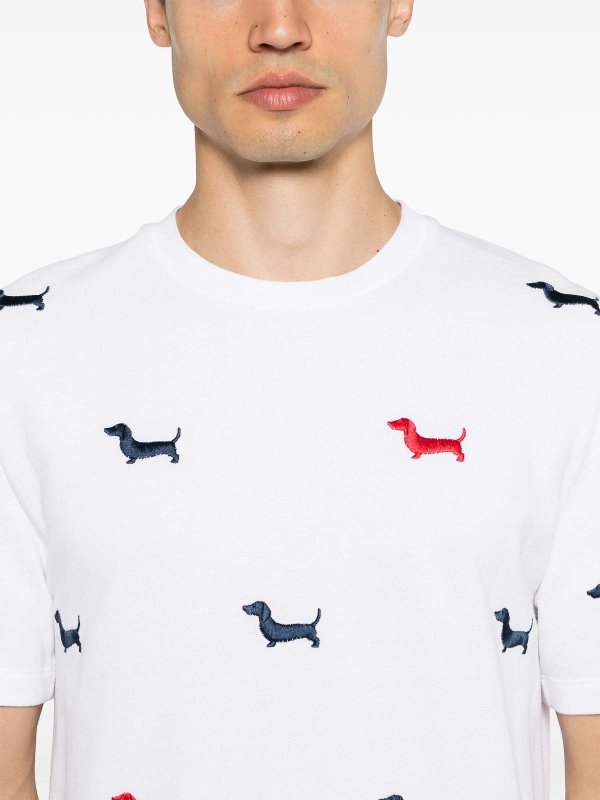 THOM BROWNE buy online Dog-Embroidery T-Shirt