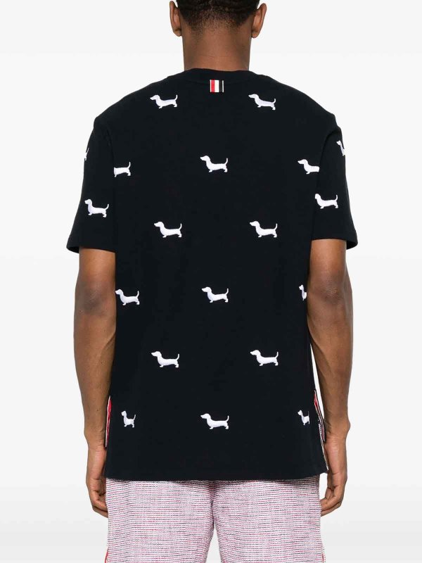Dog-Embroidery T-Shirt shop online: THOM BROWNE
