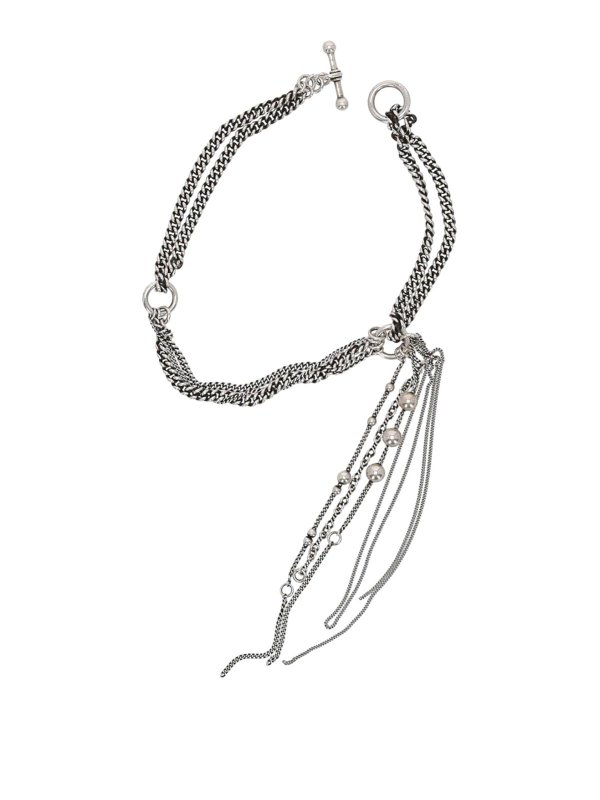 ANN DEMEULEMEESTER: ネックレス - ネックレス/チョーカー - 銀