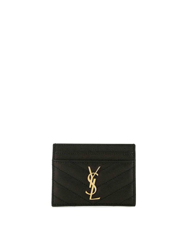 SAINT LAURENT: wallets & purses - Monogram Quilted Card Holder