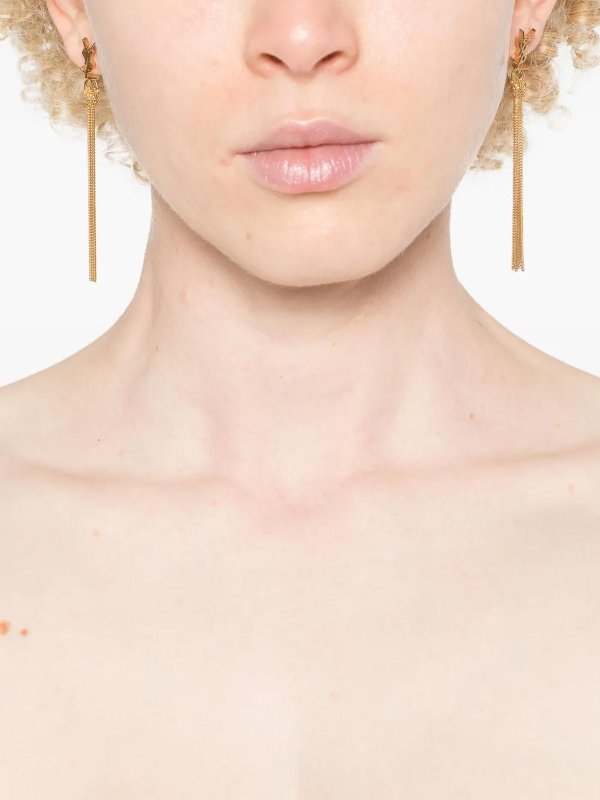 SAINT LAURENT: Earrings online - Cassandre Tassel Earrings