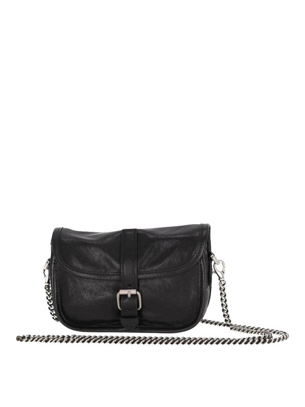 ANN DEMEULEMEESTER: クロスボディバッグ - クロスボディバッグ - 黒