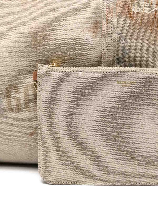 トートバッグ - グレイッシュブラウン shop online: GOLDEN GOOSE