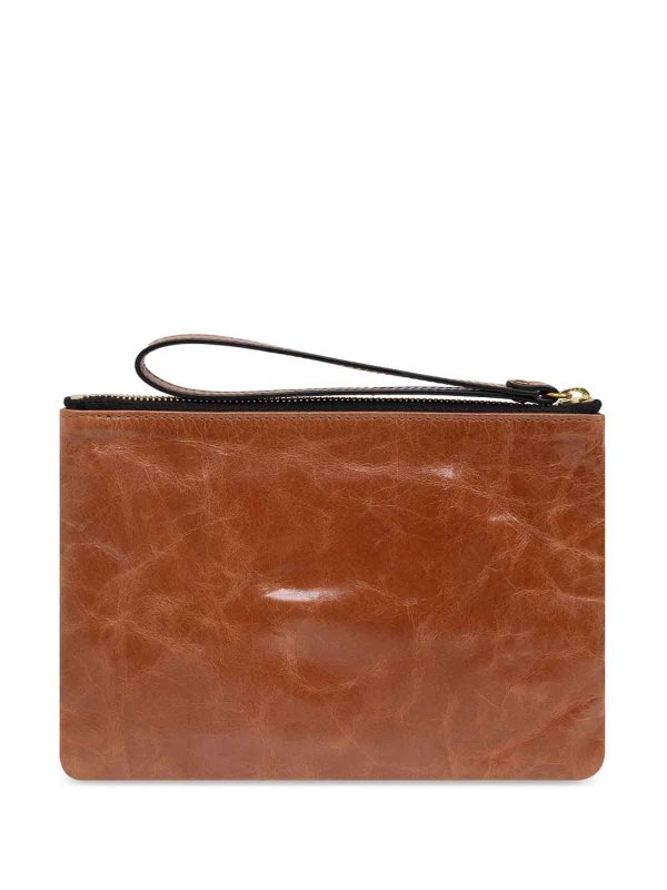 The Best Shops ISABEL MARANT: clutches - Mino Crinkled-Effect Leather Clutch Bag
