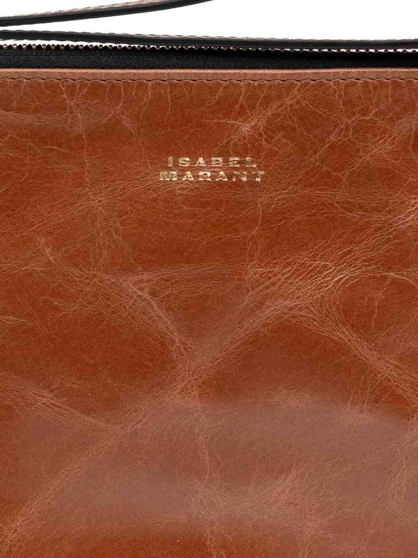 The Best Shops ISABEL MARANT: Mino Crinkled-Effect Leather Clutch Bag