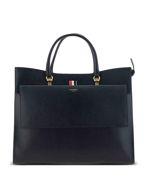 THOM BROWNE: トートバッグ - トートバッグ - 黒