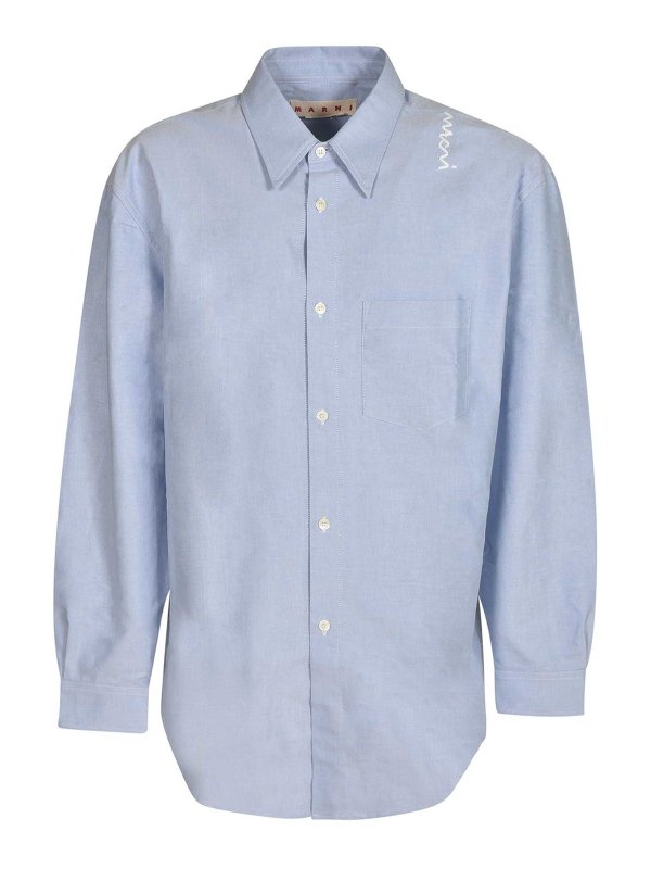 Marni: Camisas - Camisa - Azul Claro
