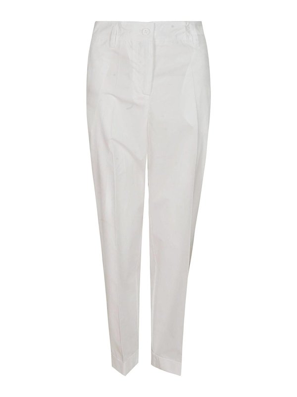 P.A.R.O.S.H.: Pantalons casual - Pantalons Décontractés - Blanc