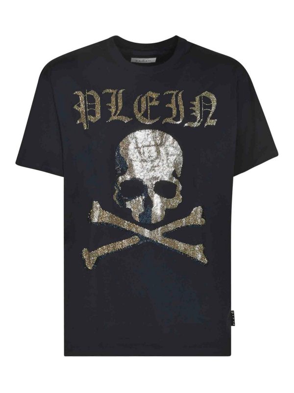 PHILIPP PLEIN: Tシャツ - Tシャツ - ブルー