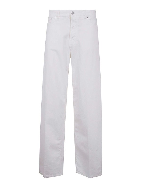 HAIKURE: ストレートジーンズ - ストレートジーンズ - 白