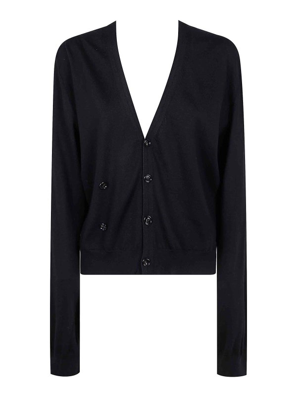 ANN DEMEULEMEESTER: cardigan - Cardigan di clousure asimmetrica zofia