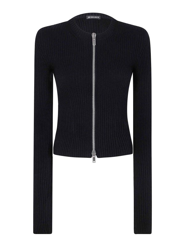 ANN DEMEULEMEESTER: カーディガン - カーディガン - 黒