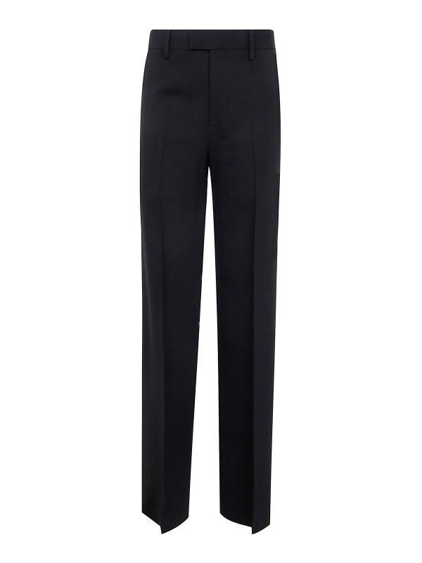 ANN DEMEULEMEESTER: casual trousers - Maaike Flared Leg Comfort Trousers Viscose