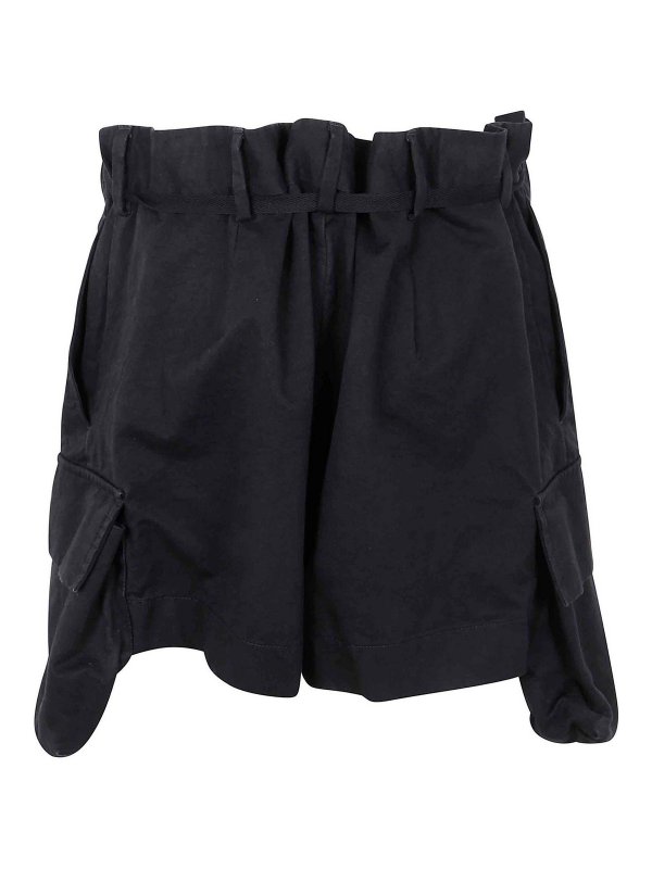 ANN DEMEULEMEESTER: Trousers Shorts online - Nadina Cargo Shorts Natural Wash Cotton