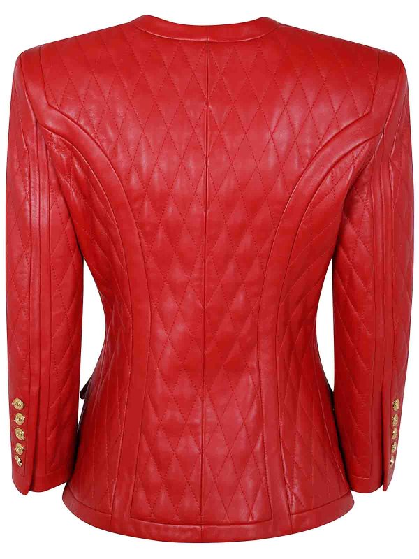 【関税&送料込み】Balmain Sd To Sd 2 Pkts Lambskin Quilted Balmain Sd To Sd 2 Pkts Lambskin Quilted Jacket