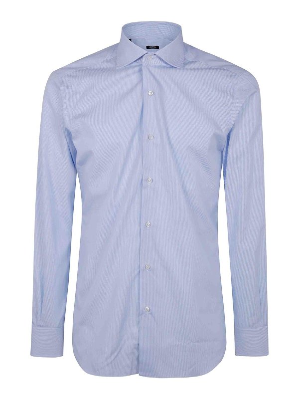 BARBA: Chemises - Chemise - Bleu