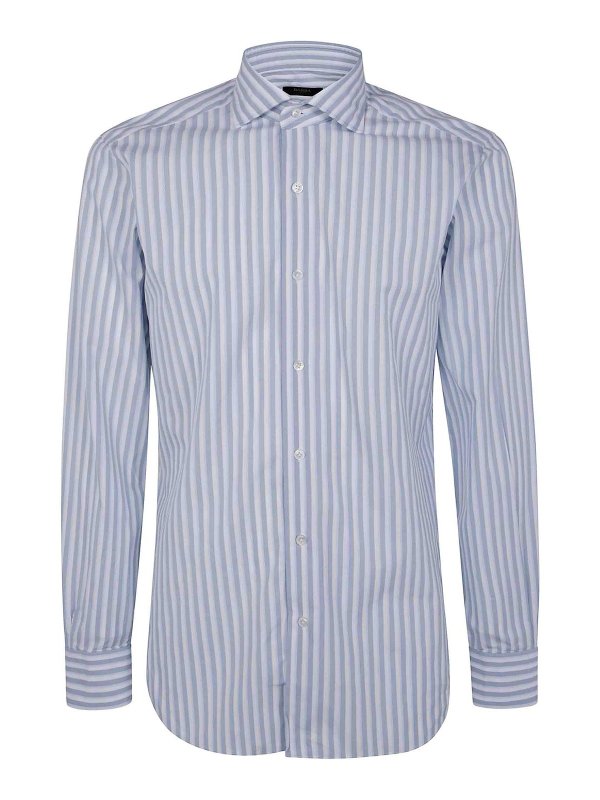 BARBA: shirts - Classic Double Stripes Shirt