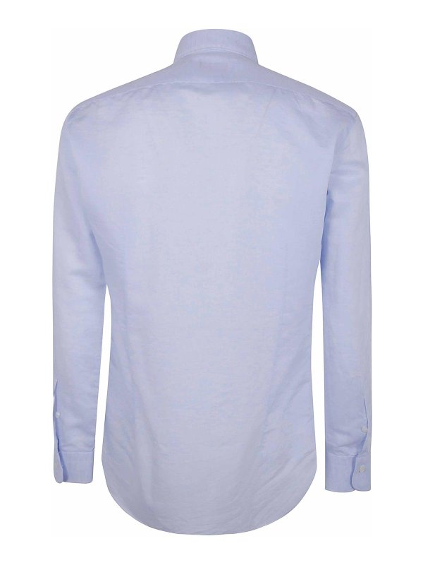 BARBA: shirts online - Classic Cotton Linen Shirt