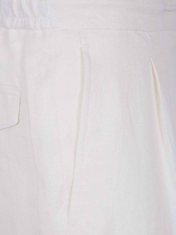 The Best Shops BARBA: Pantalons casual - Pantalons Décontractés - Blanc