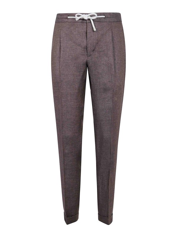 BARBA: カジュアルトラウザー - カジュアルパンツ - ブラウン