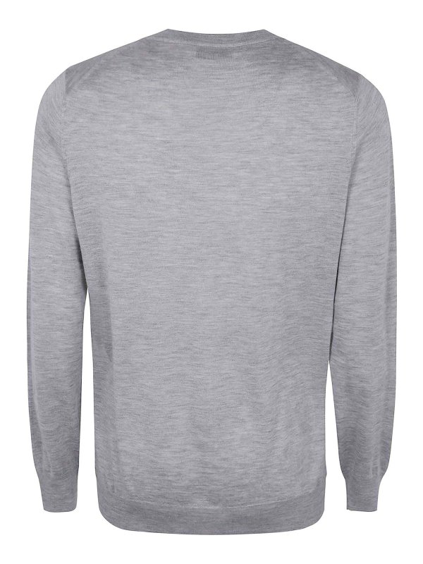 BRUNELLO CUCINELLI: Suéteres con cuello pico online - Suéter Cuello Redondo - Gris