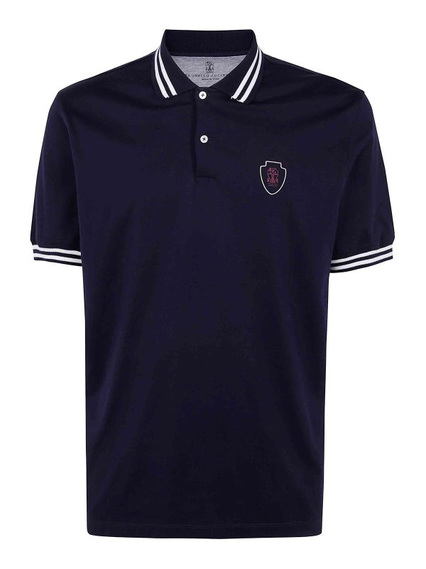 BRUNELLO CUCINELLI: Polos - Polo - Azul